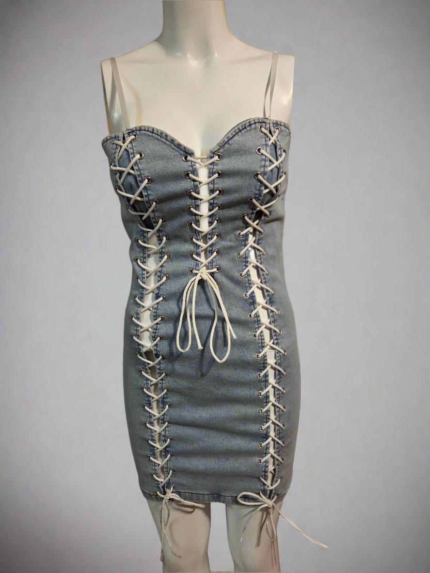 Laced up mini Dress