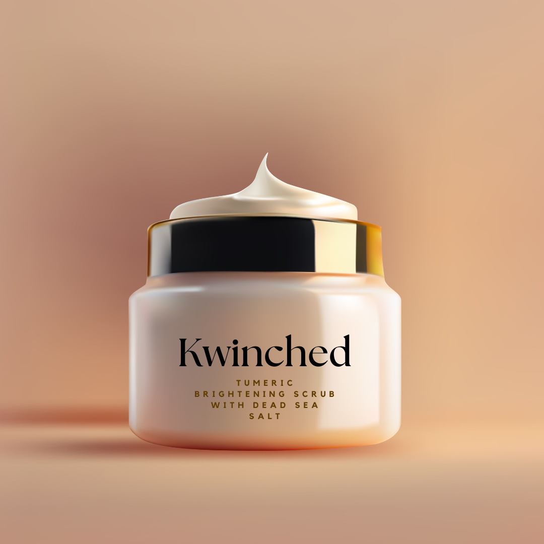 Kwinched Tumeric Dead Sea Salt Skin Brightener Scrub