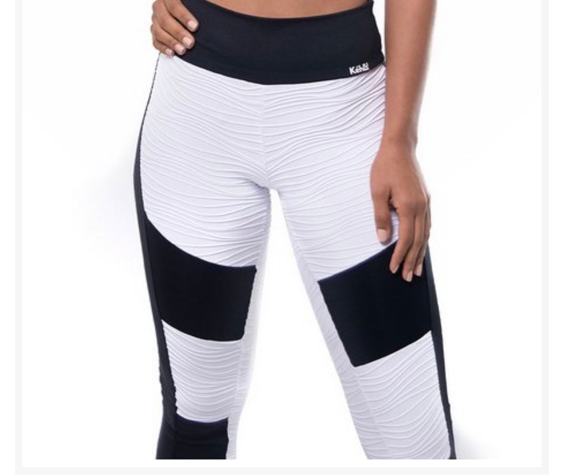 White Moto leggings