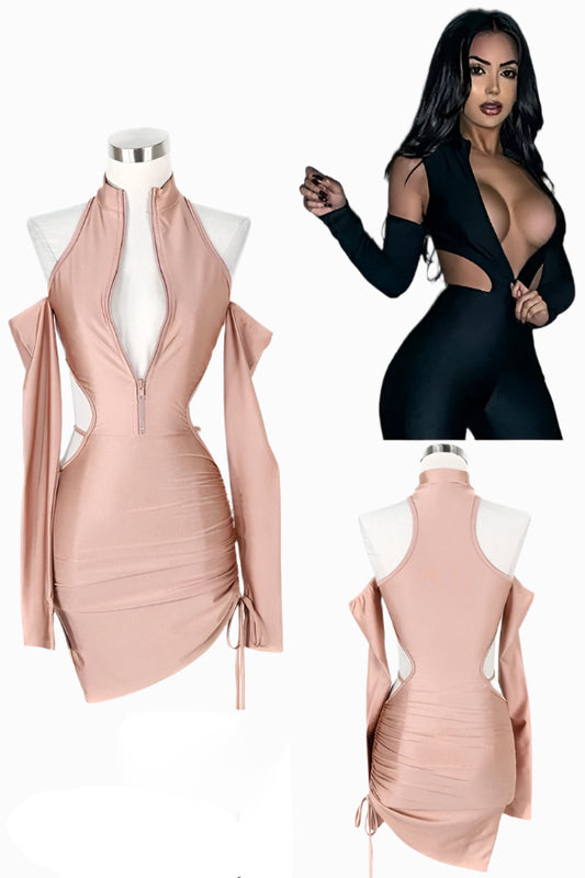 Zip Down Mini Cut out