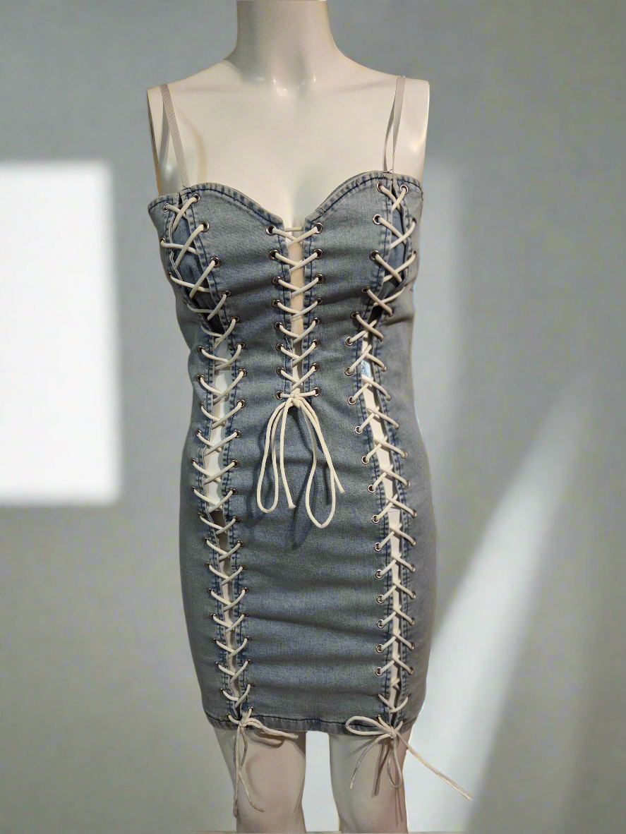 Laced up mini Dress