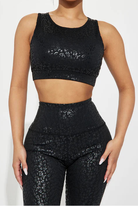 Black Matte Sports Bra
